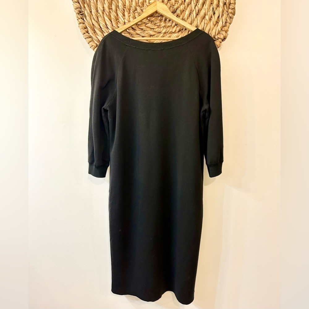 St. John Essentials Milano Knit 3/4 Sleeve Round Neck Dress Size 16 - Picture 6 of 12